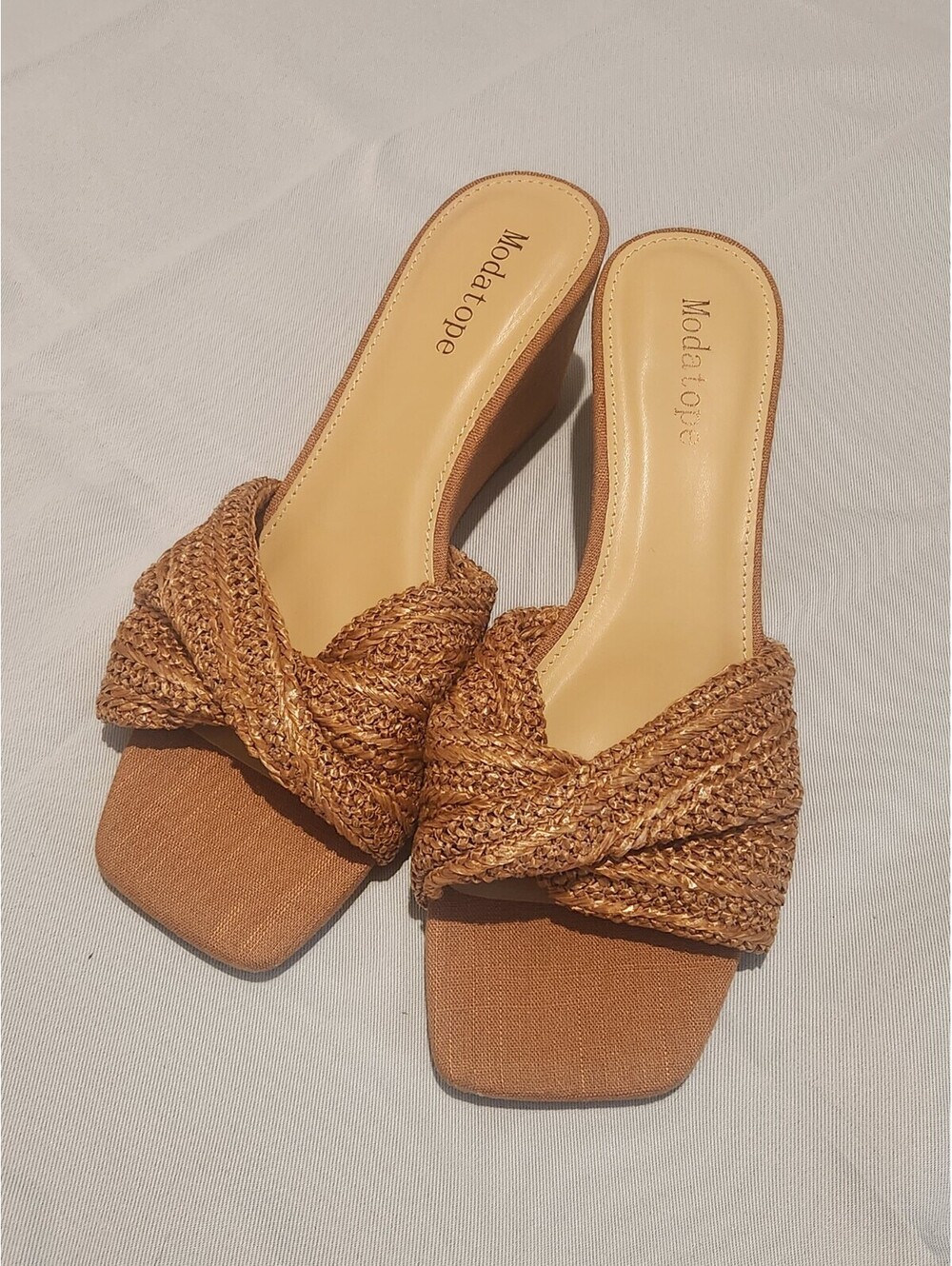 Modatope Women's Open-Toe High Heel Sandals Size 8.5 Brown